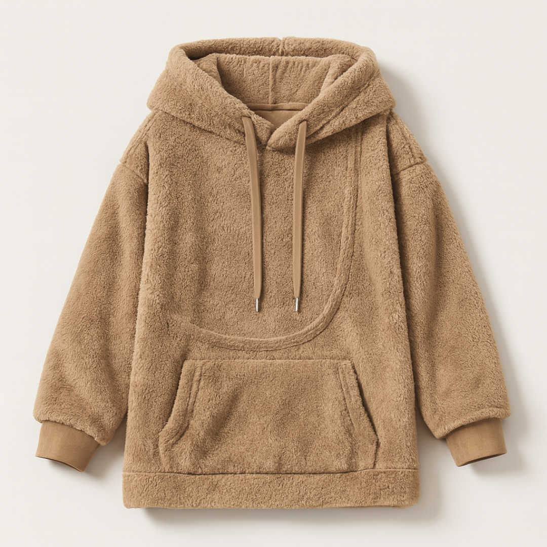 Pet Pocket Fleece Hoodie for Cozy Carrying