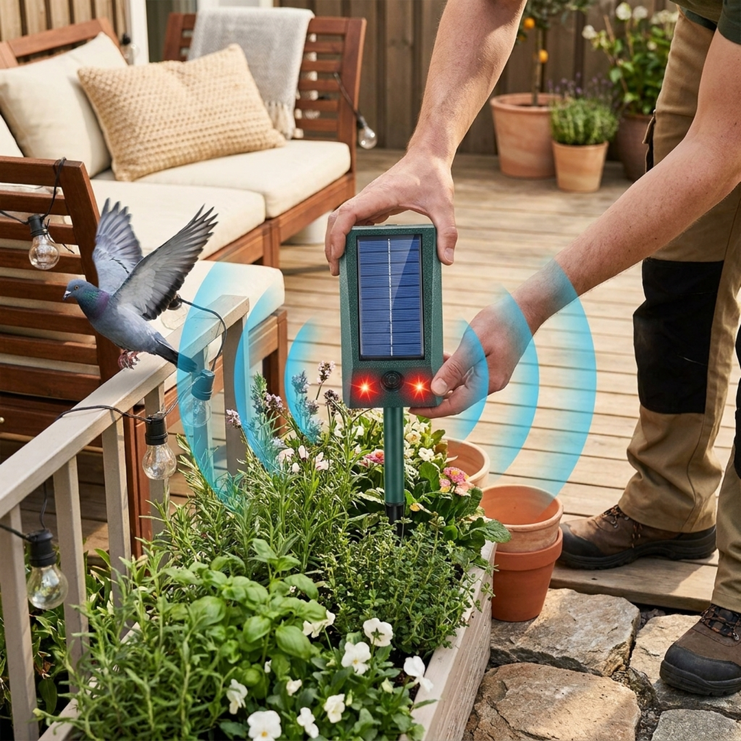 Solar Bird Deterrent for Peaceful Outdoor Spaces
