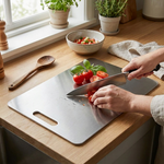Stainless Steel Prep Board for Cleaner Cutting