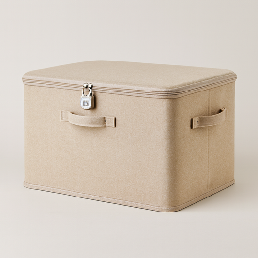 Secure Foldable Storage Box for Tidy Spaces