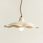 Lotus Travertine Pendant Light for a Warm Glow