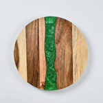 Round Wood Resin Serving Board – Effortless Hosting