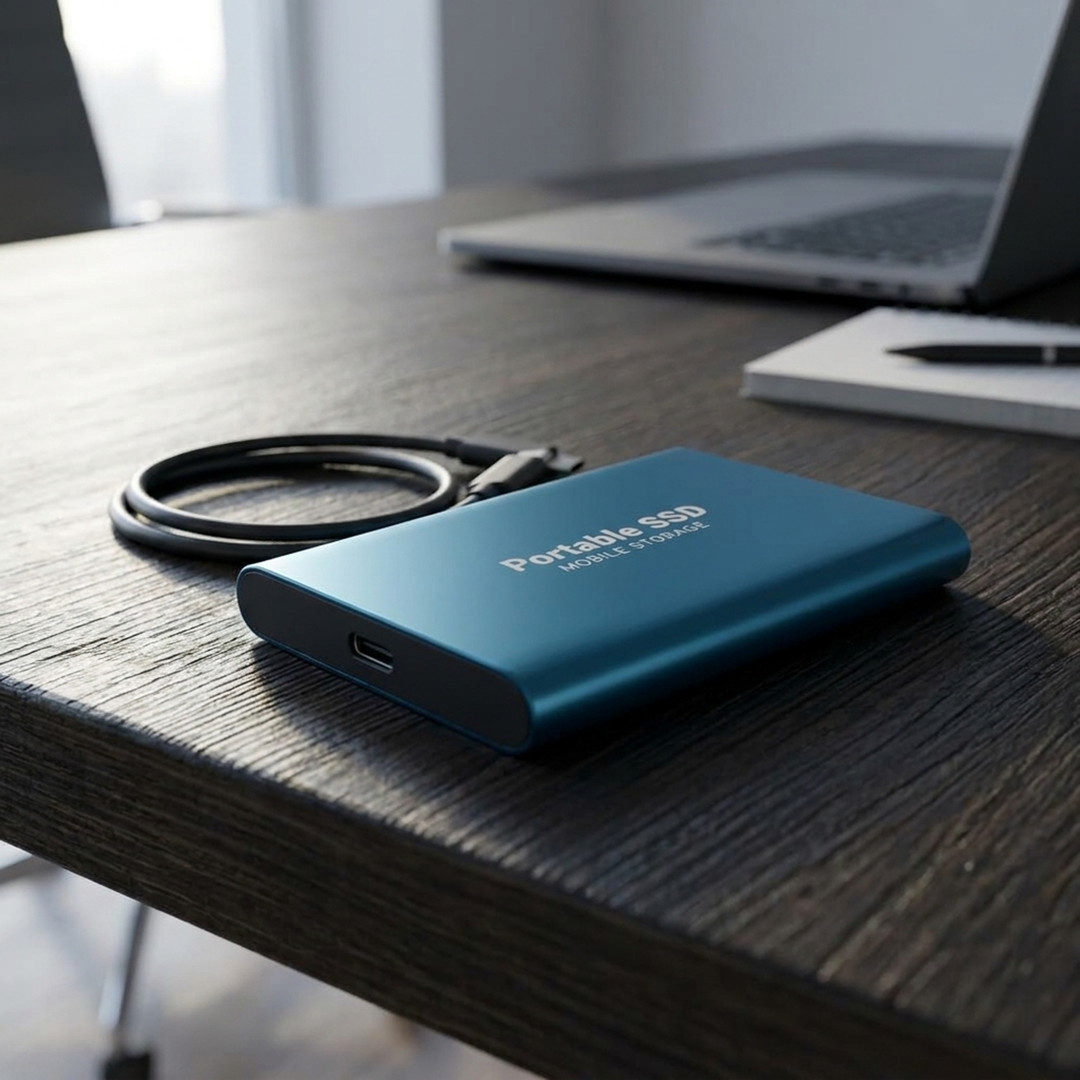 Compact External SSD for Quick Backups