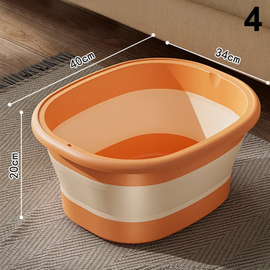 Foldaway Foot Soaking Tub With Massage Rollers