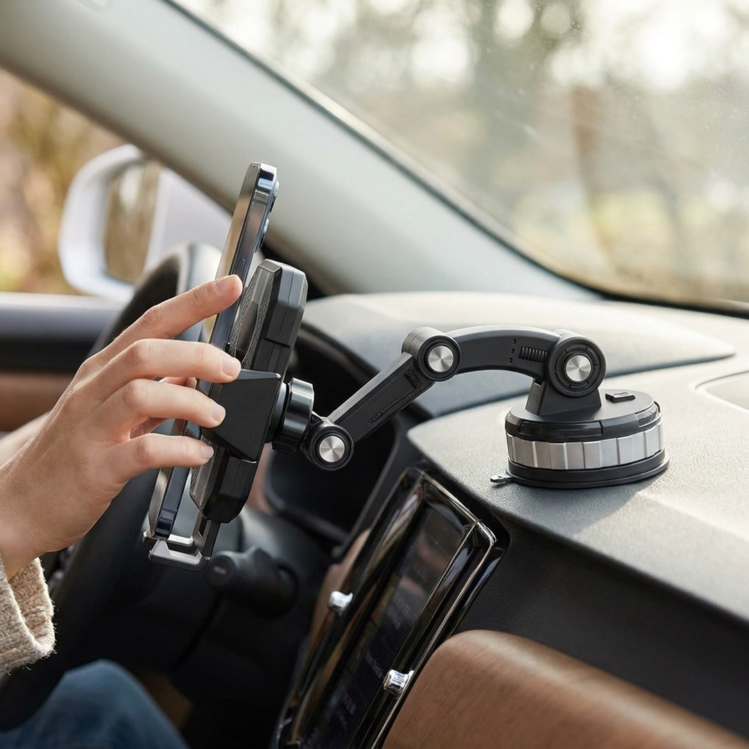 Adjustable Car Phone Holder for Clear Navigation