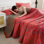 Bohemian Cotton Muslin Quilt for Year-Round Comfort