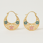 Floral Crescent Earrings for Effortless Style