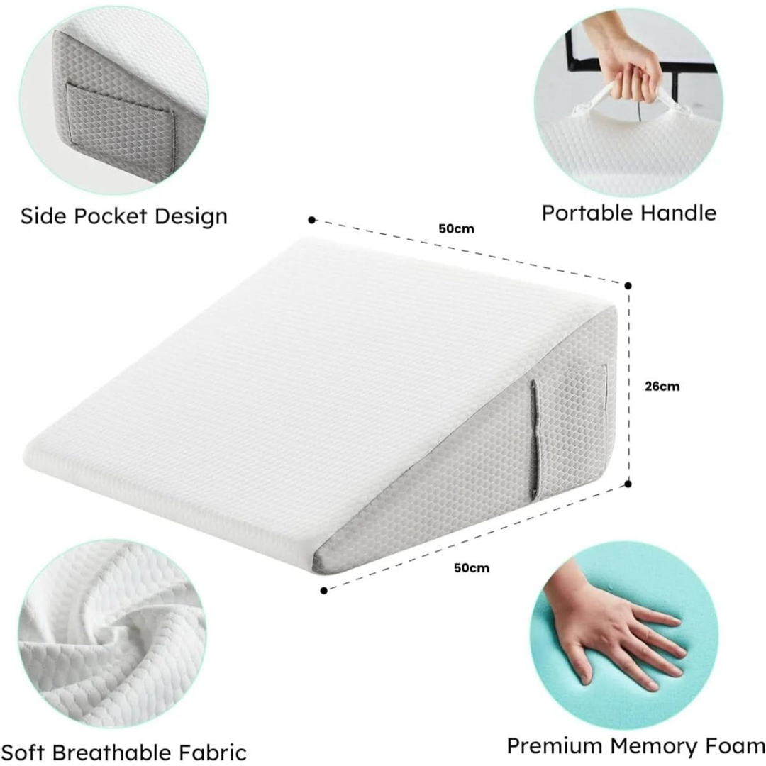 Angled Support Pillow for Bedtime Comfort