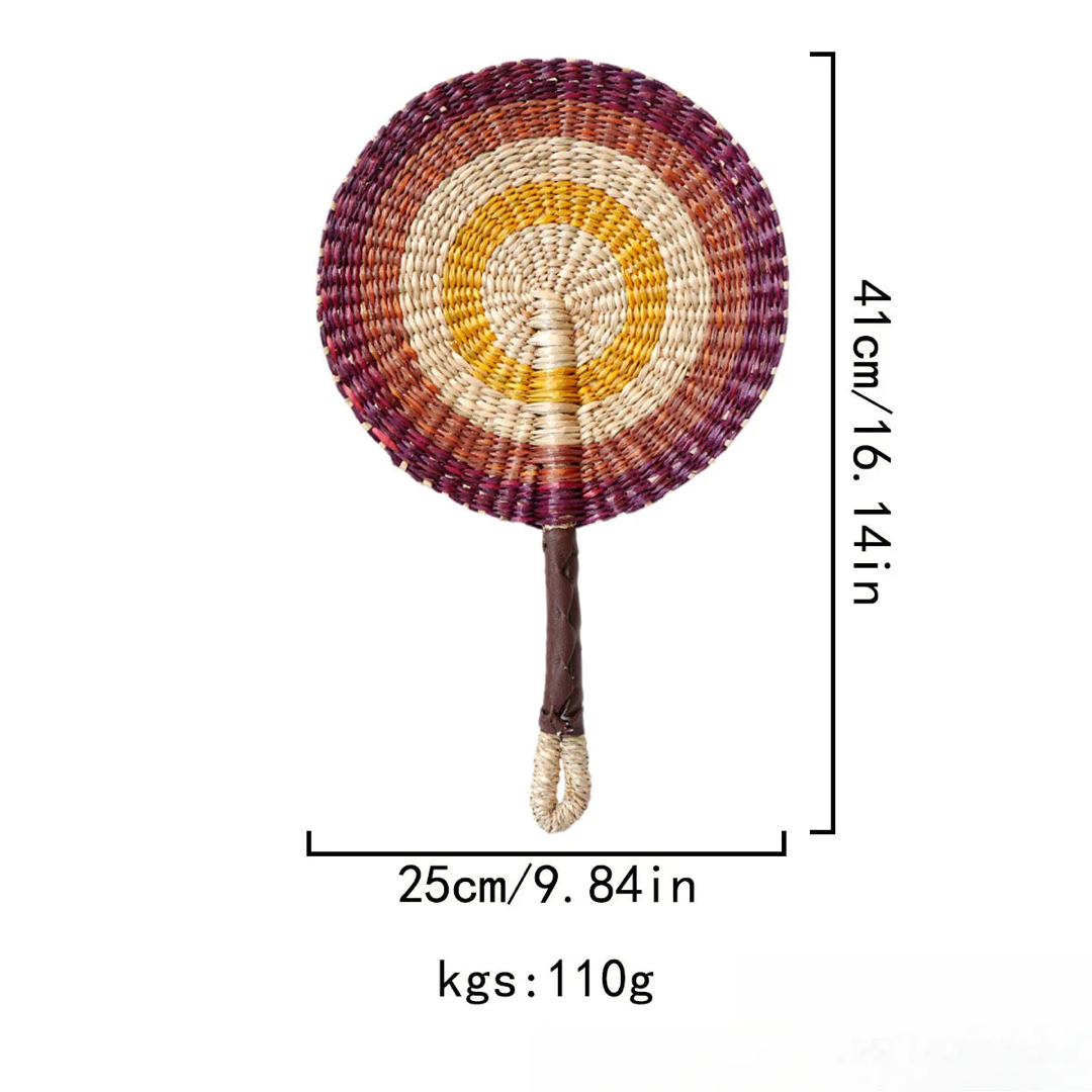 Handwoven Seagrass Fan for Warm Wall Texture