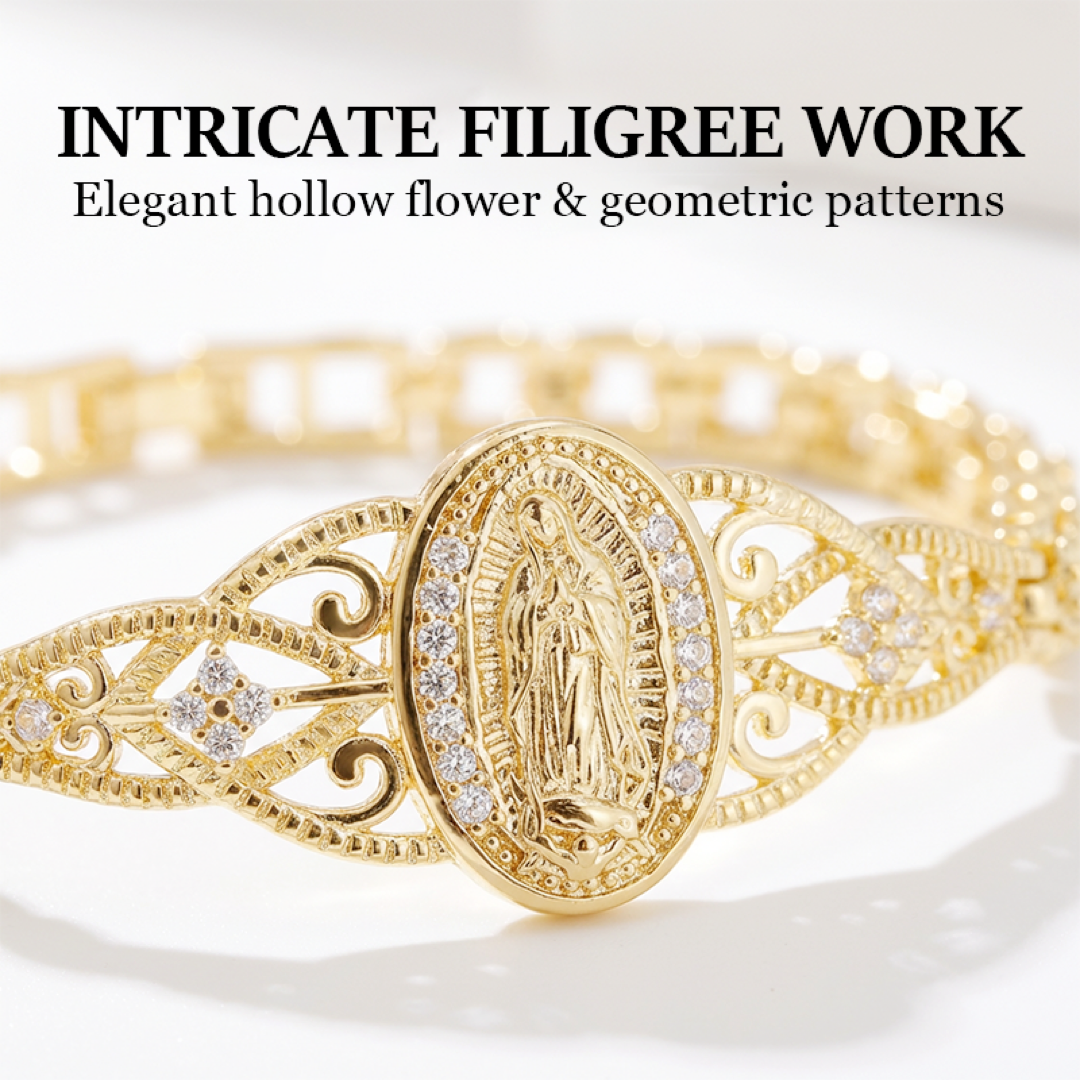 Floral Virgin Mary Bracelet for Daily Devotion