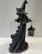 Black Witch Lantern For Cozy Halloween Glow