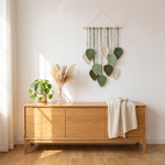 Woven Leaf Wall Hanging for Cozy Natural Texture
