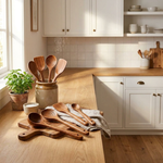 Teak Kitchen Utensil Set for Scratch-Free Cooking