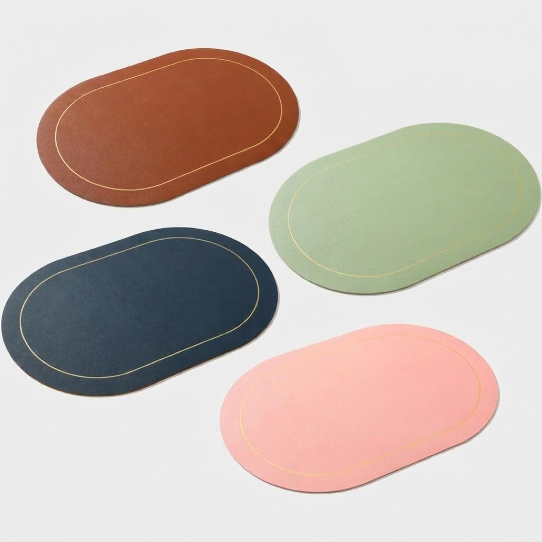 Faux Leather Placemats for Easy Table Protection