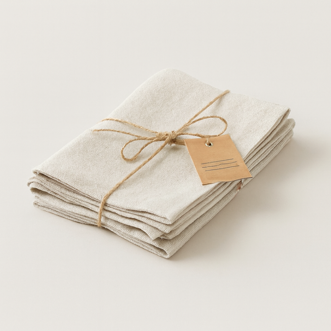 Flax Linen Napkin Set for Everyday Dining