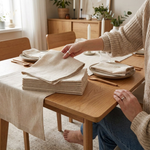 Linen Dinner Napkins for Effortless Hosting – Set of 12