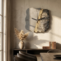 Sculpted Sandstone Wall Clock – Peaceful Timekeeping