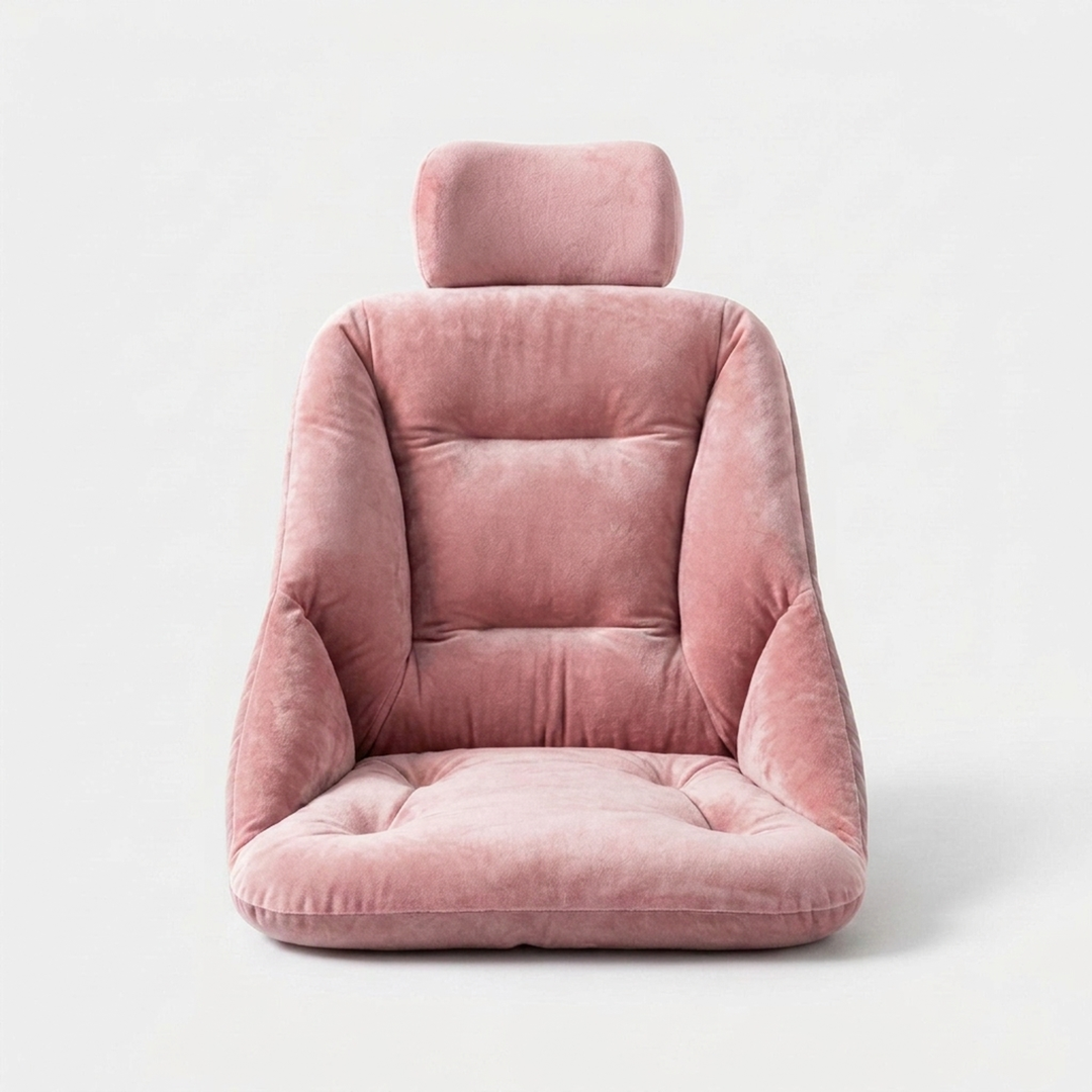 Contoured Memory Foam Seat Cushion with Velvet Cover