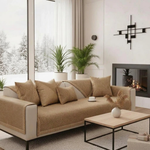 Stay-Put Cotton-Linen Sofa Protector