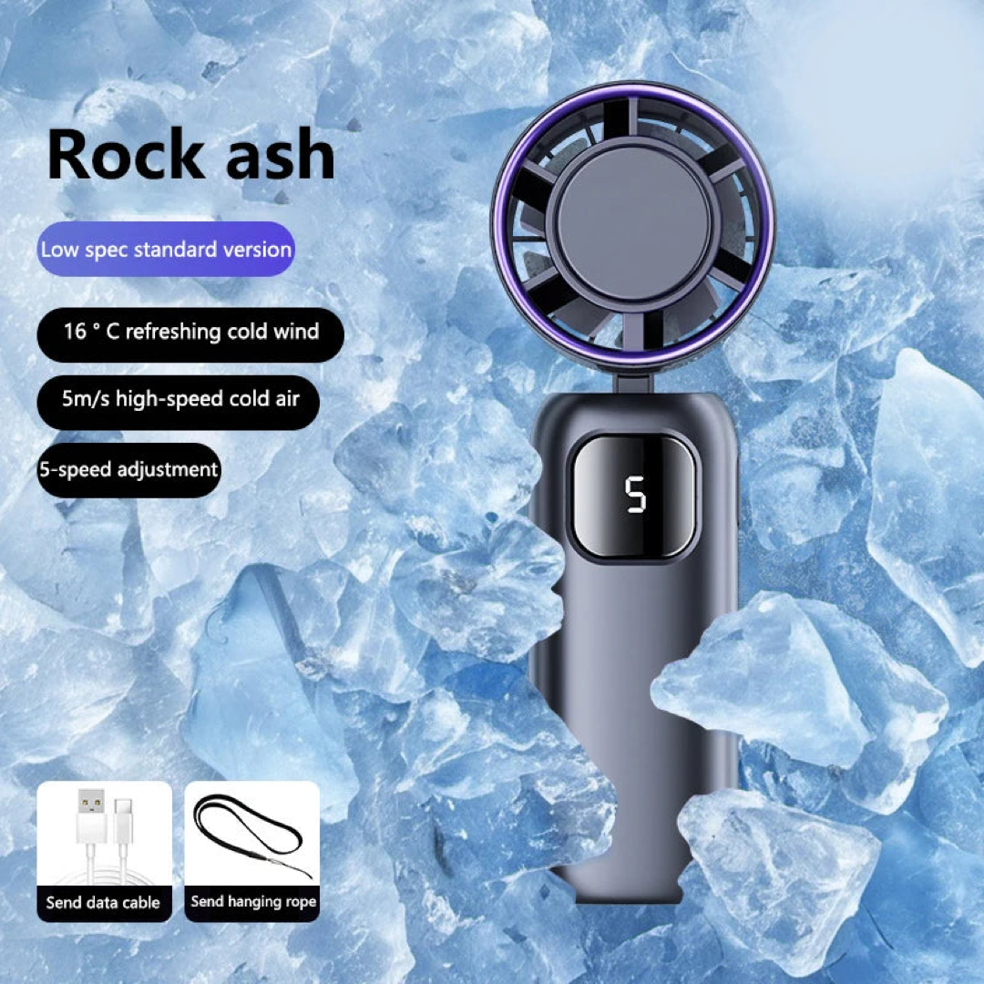 Portable Ice-Cooling Fan for Rapid Relief