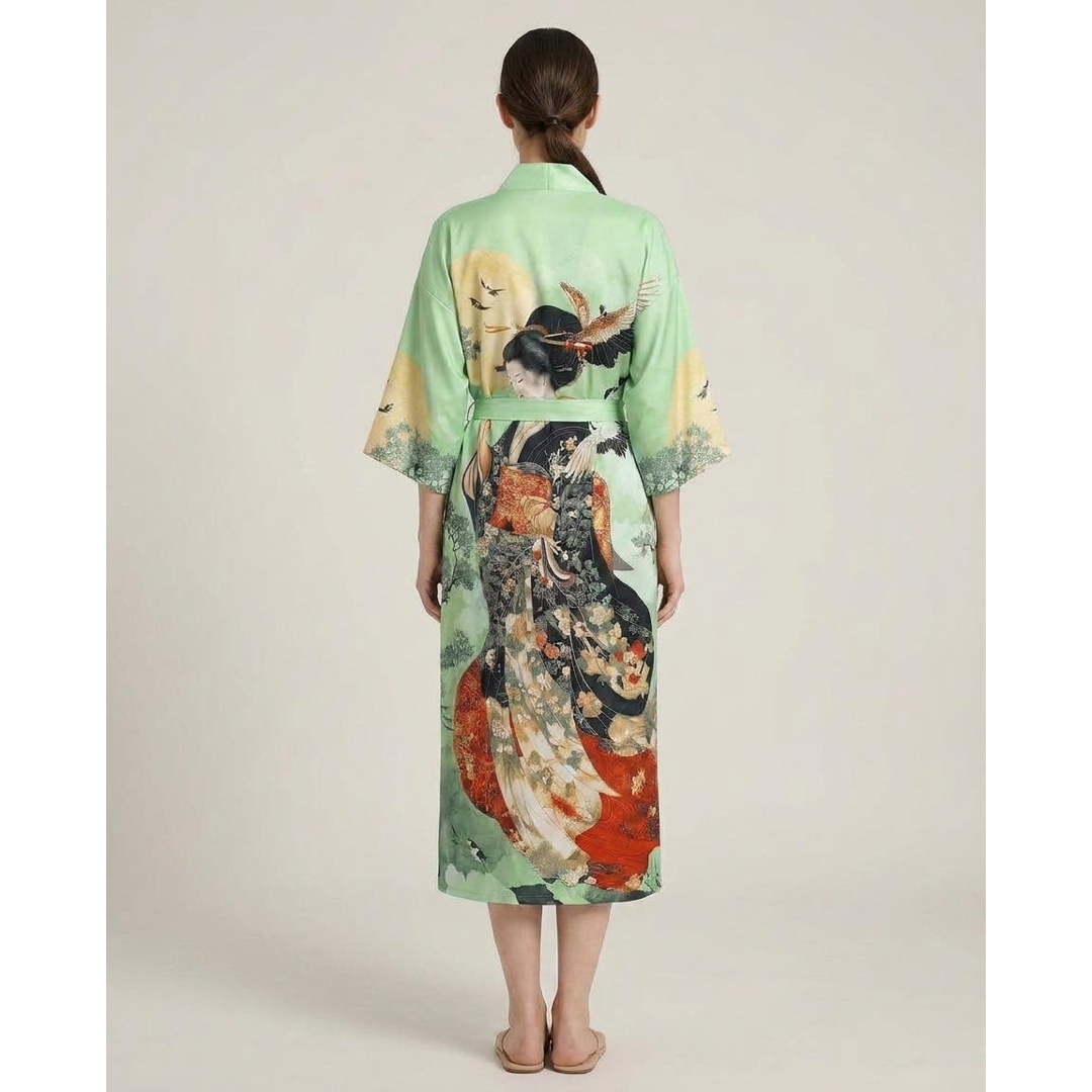 Vintage Print Kimono Cardigan for Effortless Layering