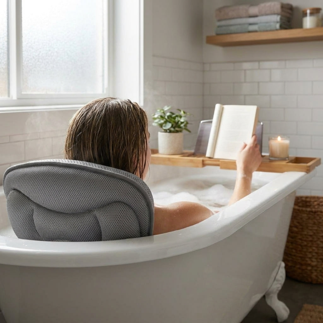Ergonomic Bath Pillow for Neck Relief