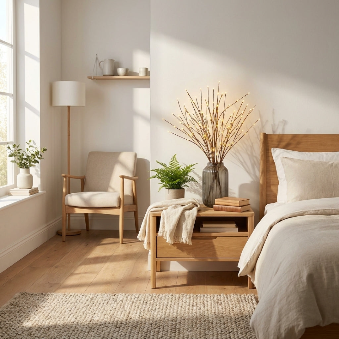 Cordless Lighted Willow Branch for Cozy Corners