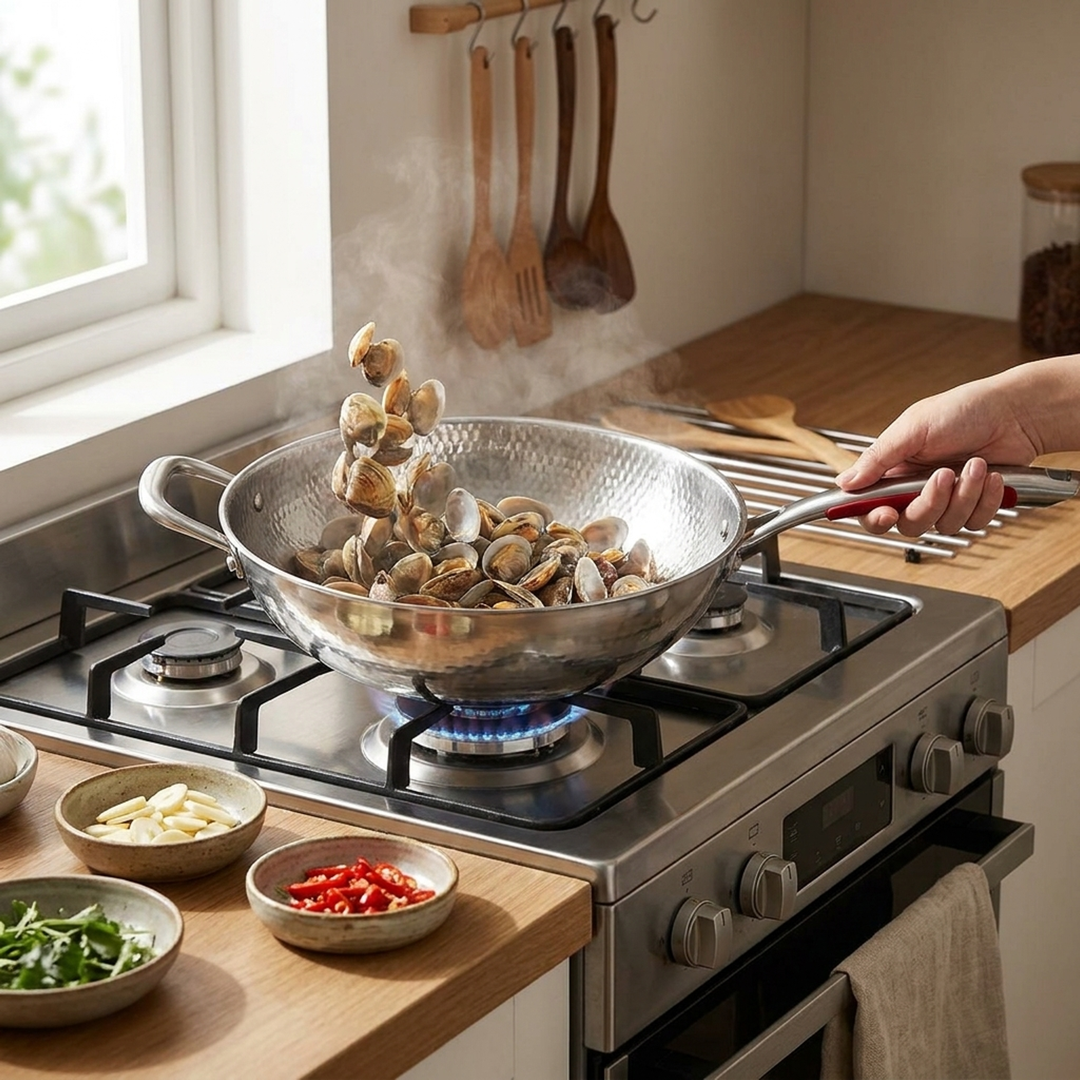 Stainless Steel Wok for Consistent Cooking