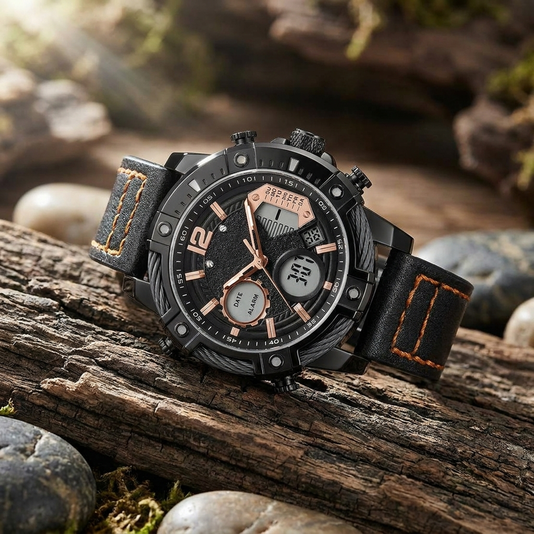 Analog-Digital Sports Watch for Everyday Reliability