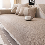 Stay-Put Cotton Linen Sofa Throw for Easy Protection