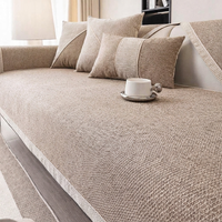 Stay-Put Cotton Linen Sofa Throw for Easy Protection