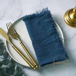 Frayed Cotton Napkin Set for Cozy Tables