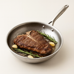 Coating-Free Frying Pan for Even Cooking