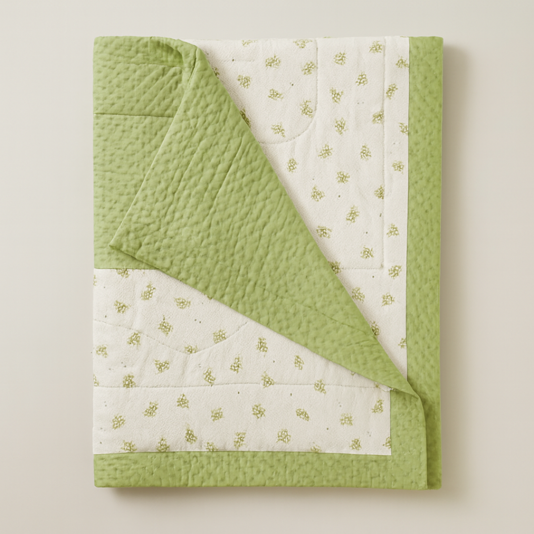 Botanical Summer Quilt for Cool, Airy Sleep