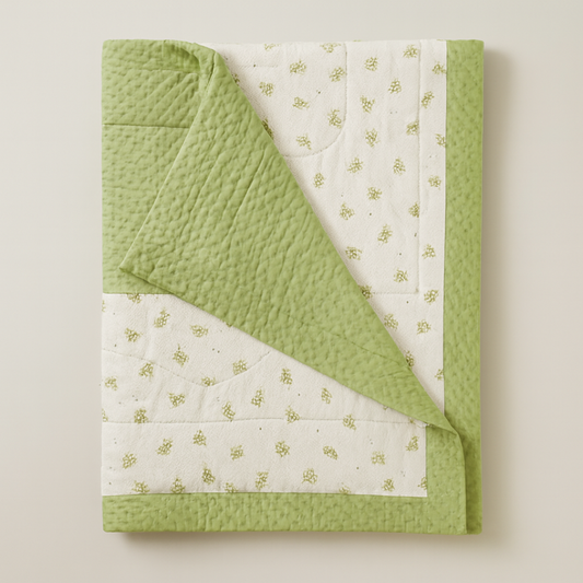 Botanical Summer Quilt for Cool, Airy Sleep