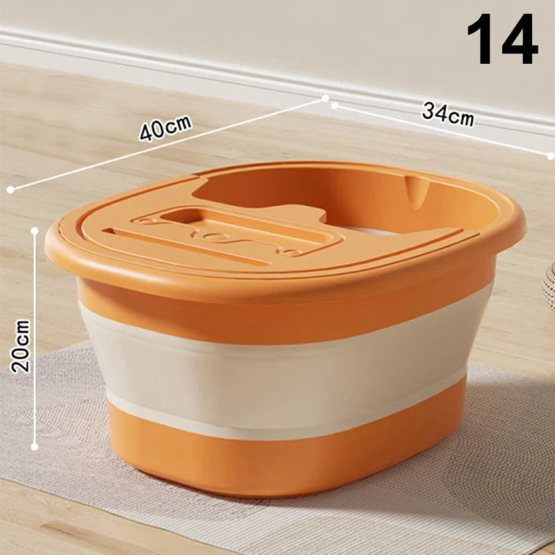 Foldaway Foot Soaking Tub With Massage Rollers