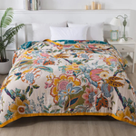 Floral Cotton Coverlet for Cool Summer Comfort