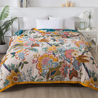 Floral Cotton Coverlet for Cool Summer Comfort