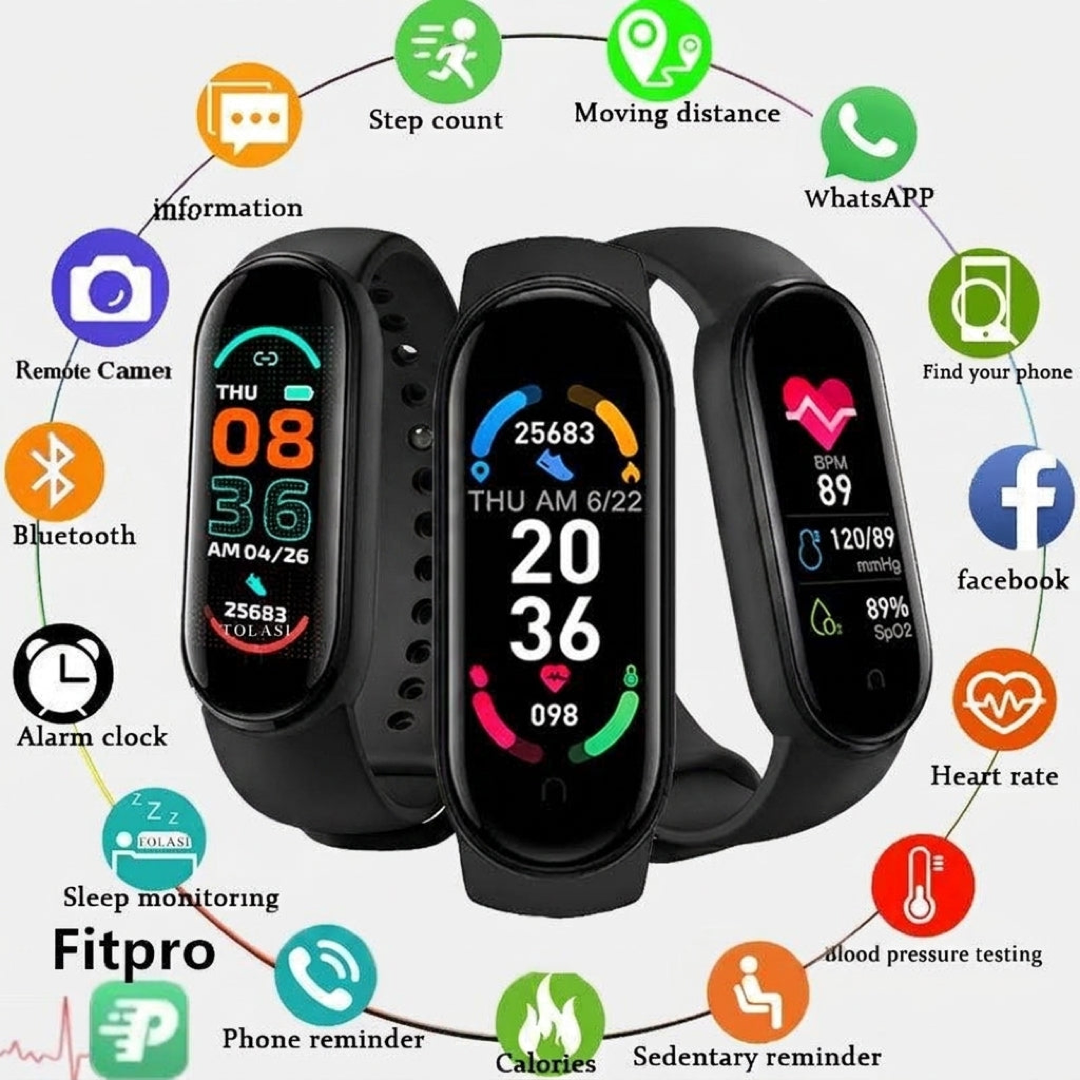 M6 Fitness Tracker for Daily Health Insights