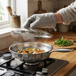 Hammered Titanium Skillet for Effortless Cooking