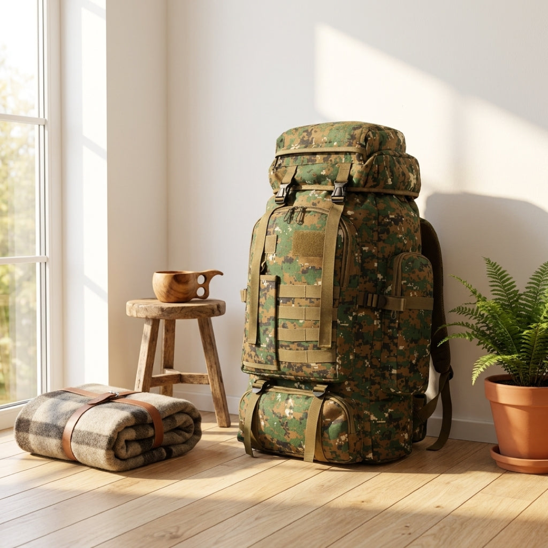 80L Tactical Rucksack for Organized Expeditions