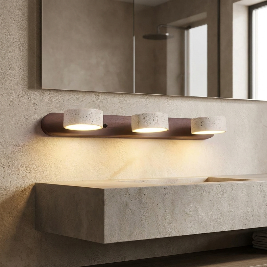 Travertine Wall Sconce for Warm Ambient Light
