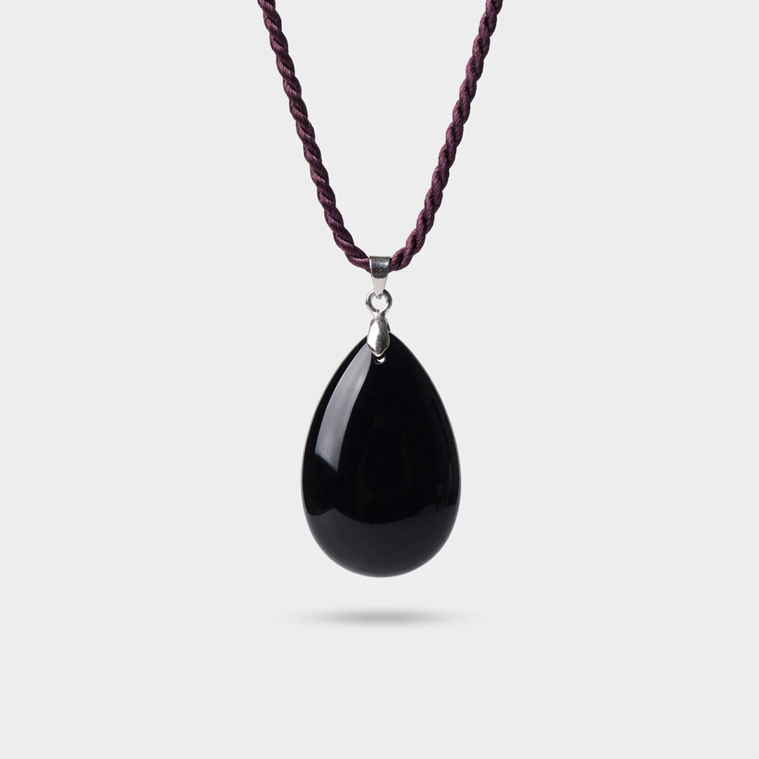 Obsidian Teardrop Necklace – Effortless Everyday Style
