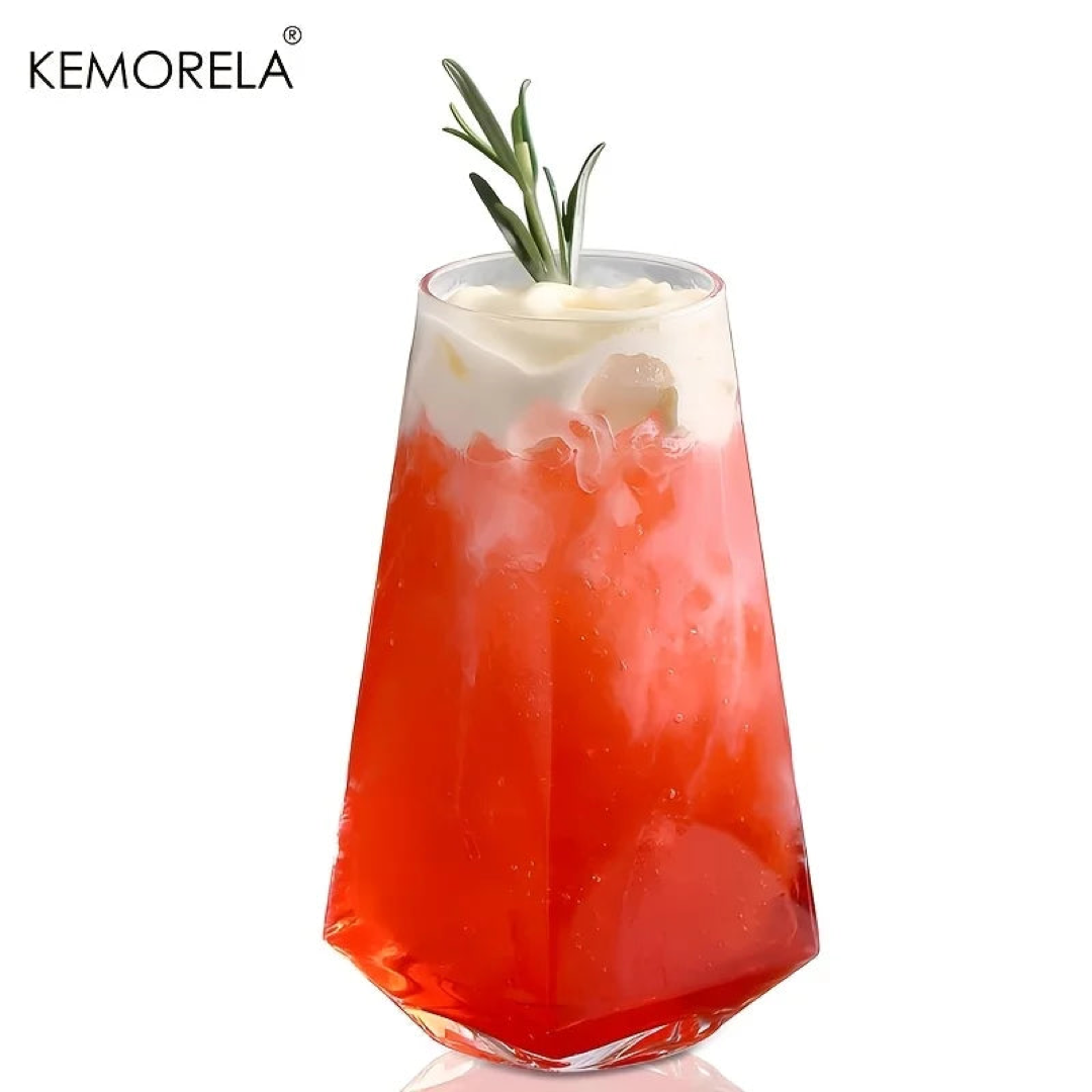 Faceted Highball Glasses for a Steady Grip
