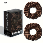 Pure Silk Scrunchie Pair for Crease-Free Hold