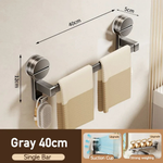 Double-Bar Towel Rack for Drill-Free Storage