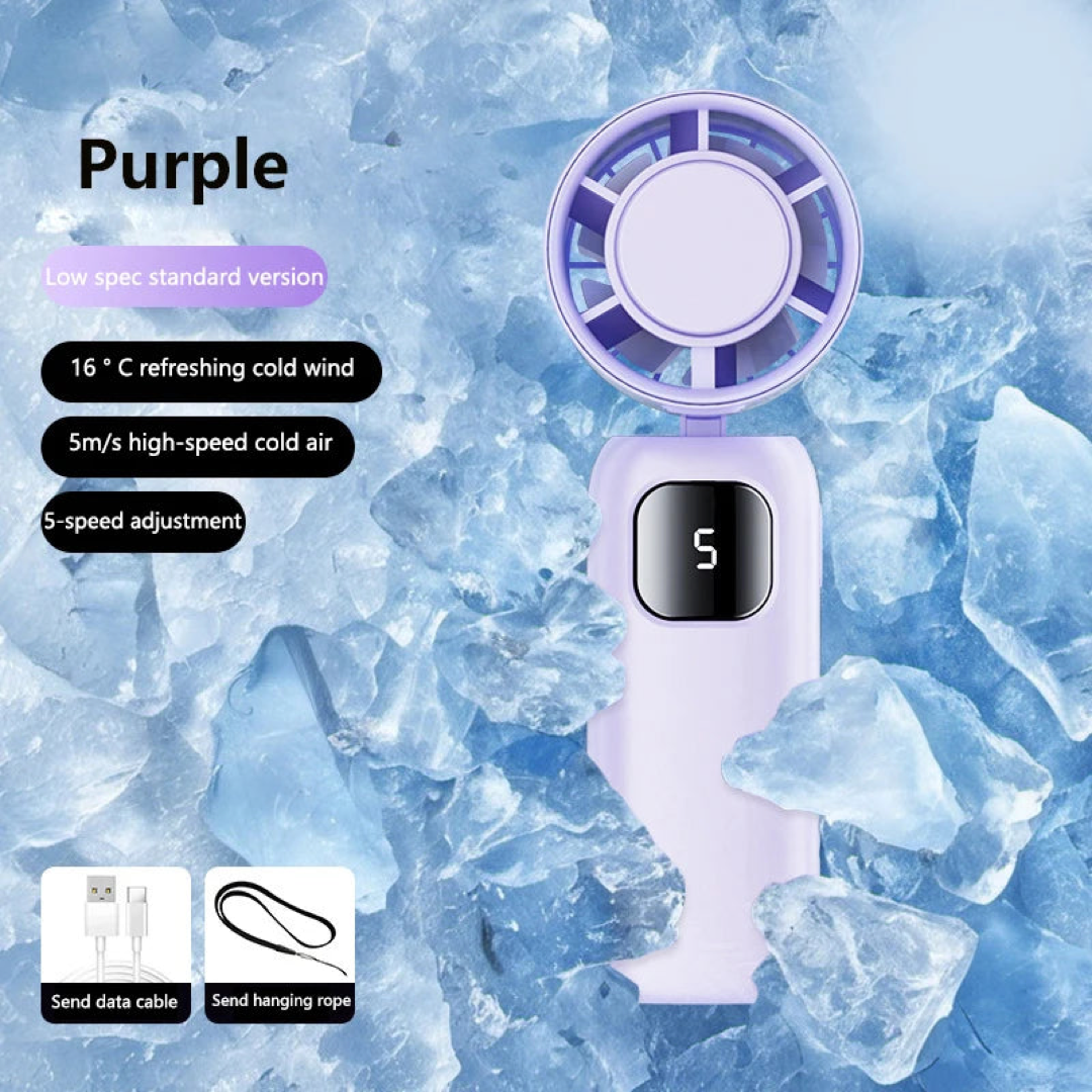 Portable Ice-Cooling Fan for Rapid Relief