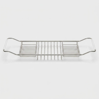 Adjustable Steel Bath Caddy Keeps Essentials Dry