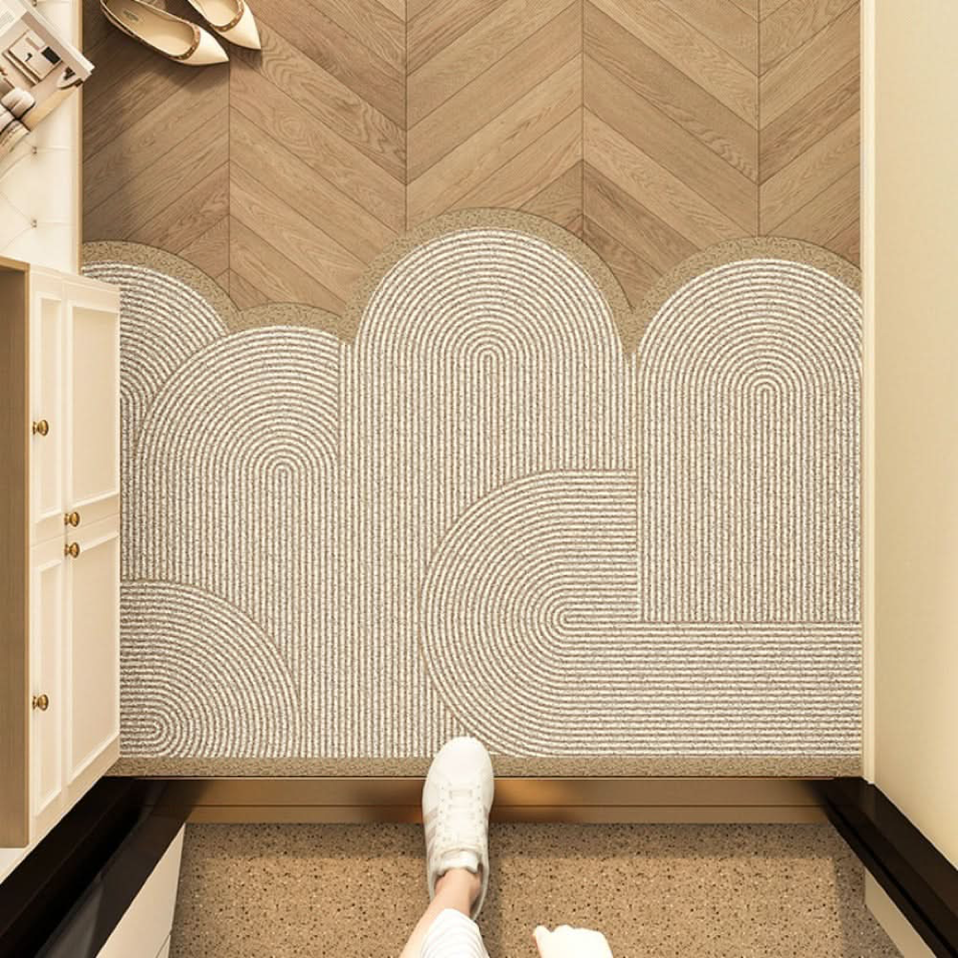 Floral Dirt-Trapping Doormat for Cleaner Floors