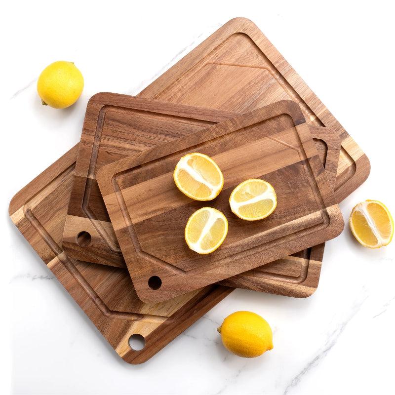 Acacia Cutting Board Set for Cleaner Prep